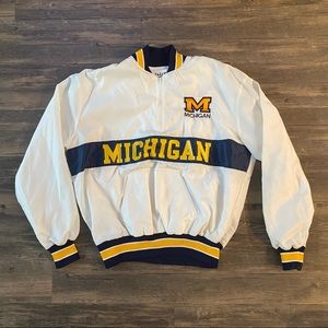 VINTAGE MICHIGAN UNIVERSITY PULLOVER WINDBREAKER JACKET 🧥